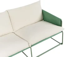 Divano da giardino 2 posti PONTE Metallo Verde