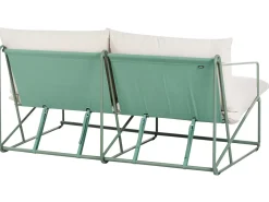 Divano da giardino 2 posti PONTE Metallo Verde