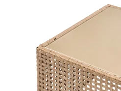 Divano da giardino a forma di U 6 posti OMEGANA Modulare Rattan sintetico (PE) Beige chiaro