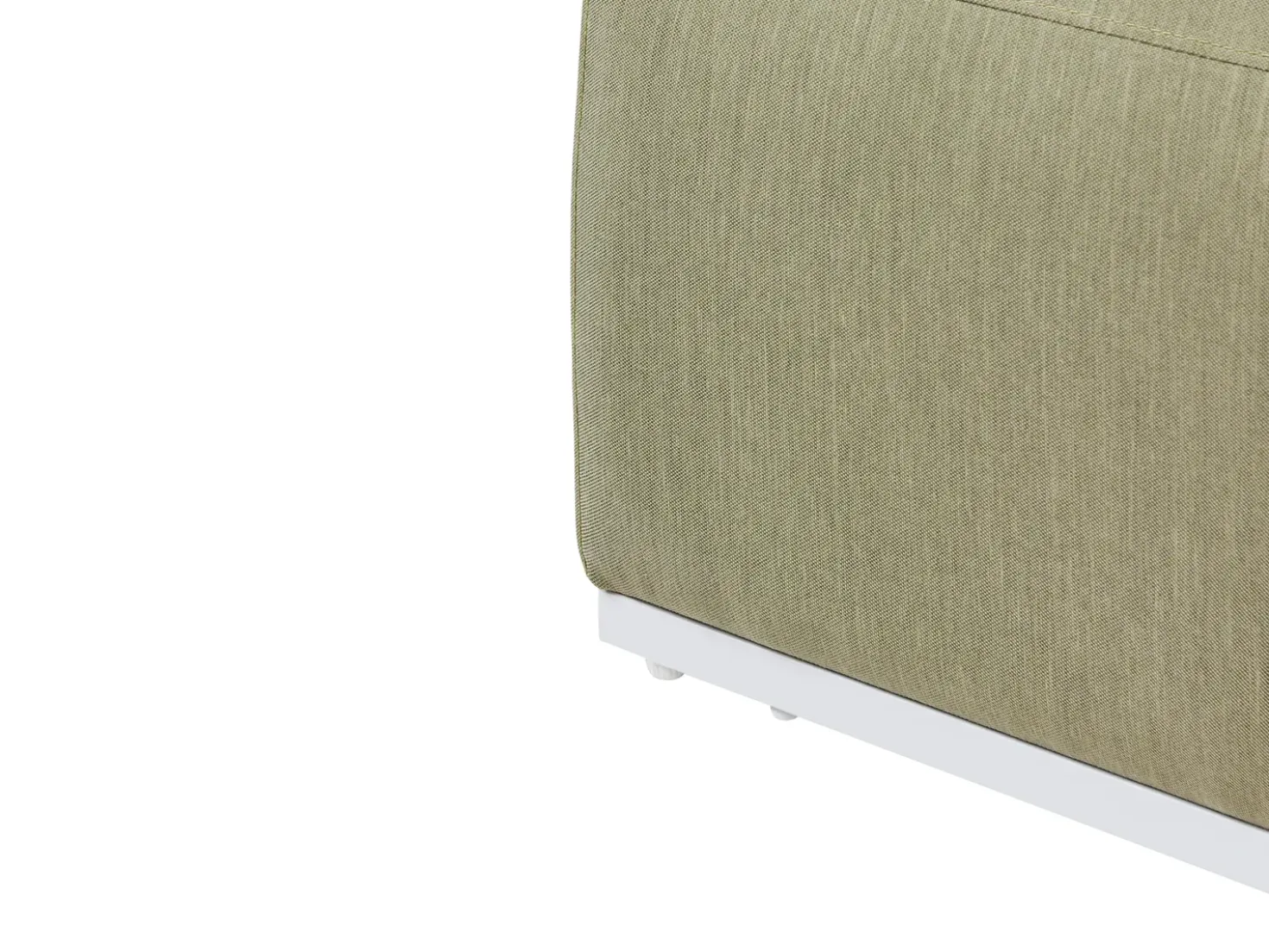 Divano da giardino con pouf 7 posti BATTIFOLLO Modulare Verde oliva