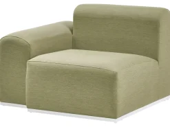 Divano da giardino con pouf 7 posti BATTIFOLLO Modulare Verde oliva