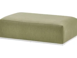 Divano da giardino con pouf 7 posti BATTIFOLLO Modulare Verde oliva