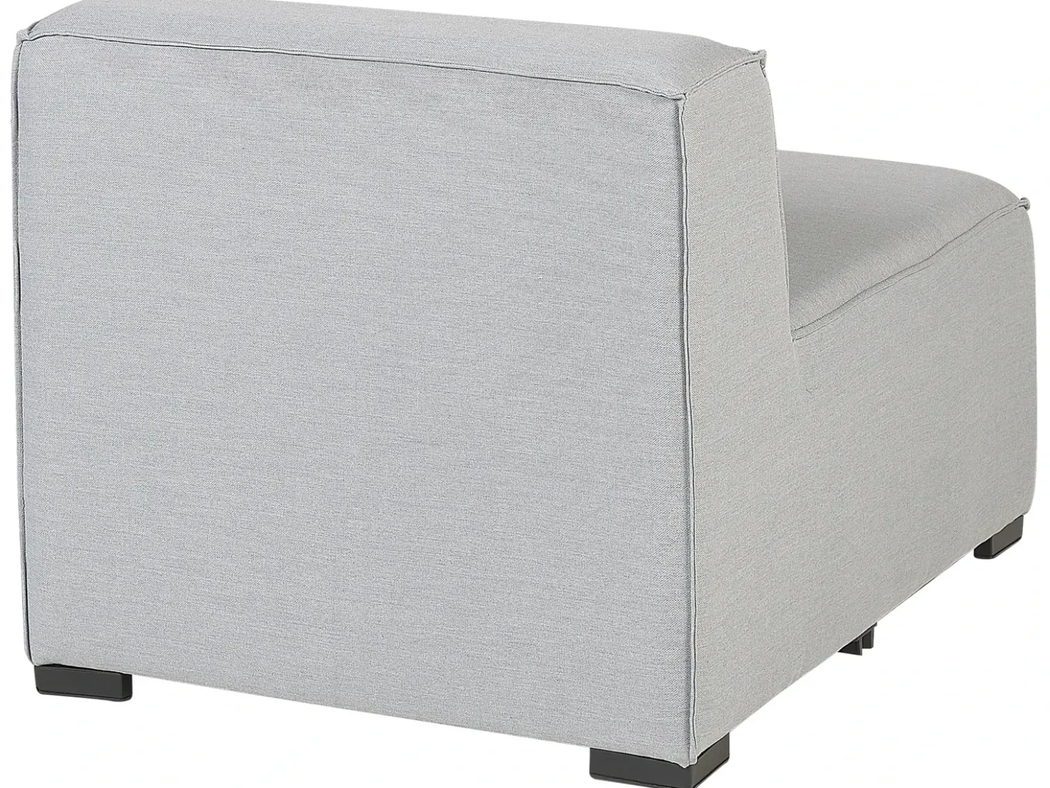 Divano da giardino con pouf 4 posti AREZZO Modulare Grigio chiaro
