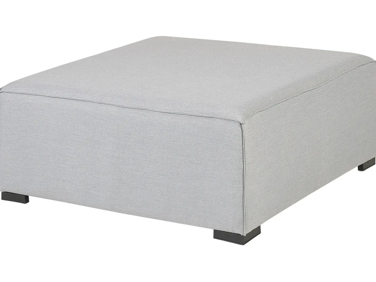 Divano da giardino con pouf 4 posti AREZZO Modulare Grigio chiaro