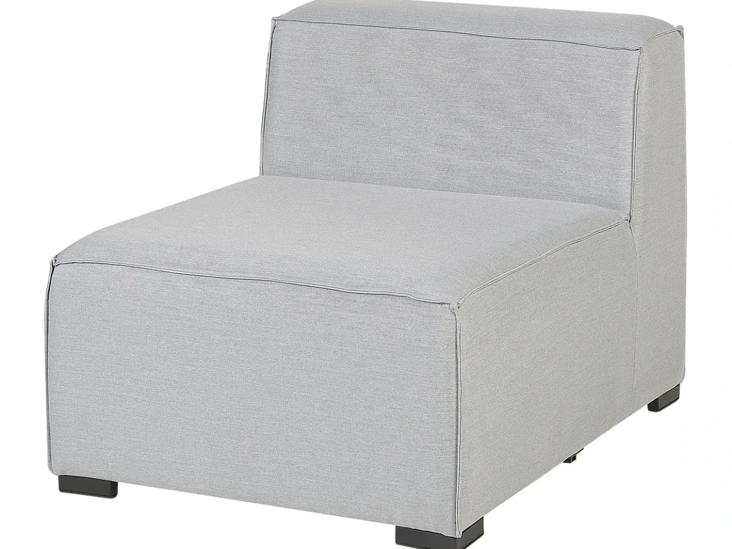 Divano da giardino con pouf 4 posti AREZZO Modulare Grigio chiaro