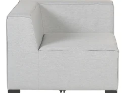 Divano da giardino con pouf 4 posti AREZZO Modulare Grigio chiaro
