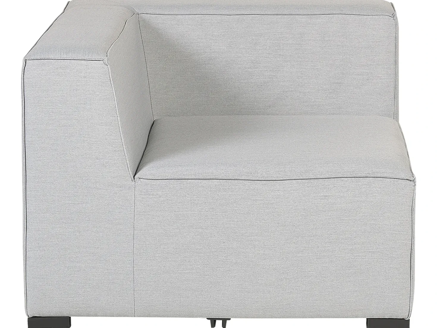 Divano da giardino con pouf 4 posti AREZZO Modulare Grigio chiaro