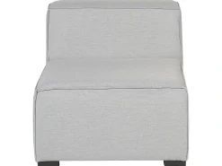 Divano da giardino con pouf 4 posti AREZZO Modulare Grigio chiaro