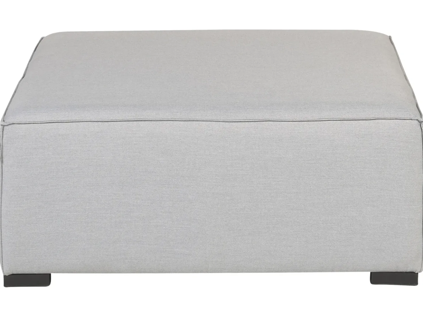 Divano da giardino con pouf 4 posti AREZZO Modulare Grigio chiaro