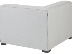Divano da giardino con pouf 4 posti AREZZO Modulare Grigio chiaro