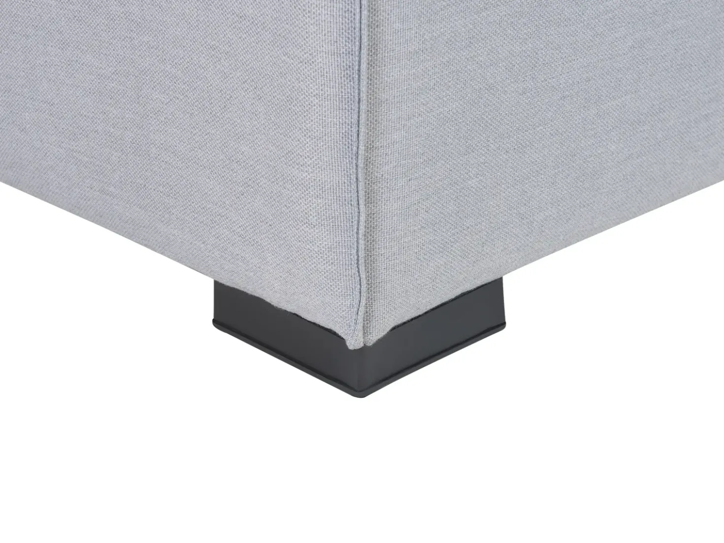 Divano da giardino con pouf 4 posti AREZZO Modulare Grigio chiaro