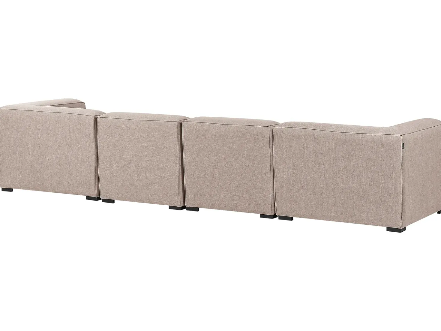 Divano da giardino con pouf 4 posti AREZZO Modulare Beige