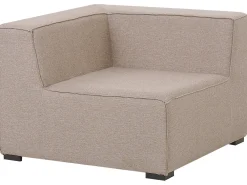 Divano da giardino con pouf 4 posti AREZZO Modulare Beige