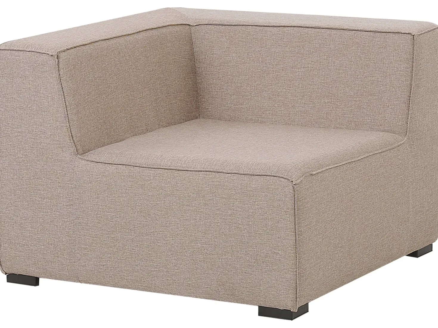 Divano da giardino con pouf 4 posti AREZZO Modulare Beige