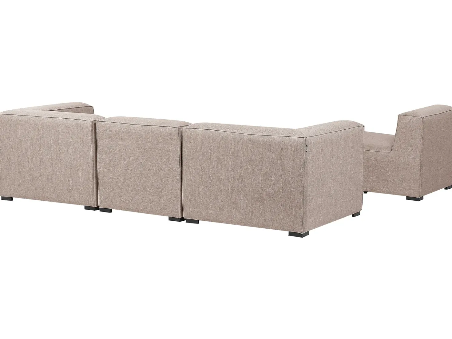 Divano da giardino con pouf 4 posti AREZZO Modulare Beige