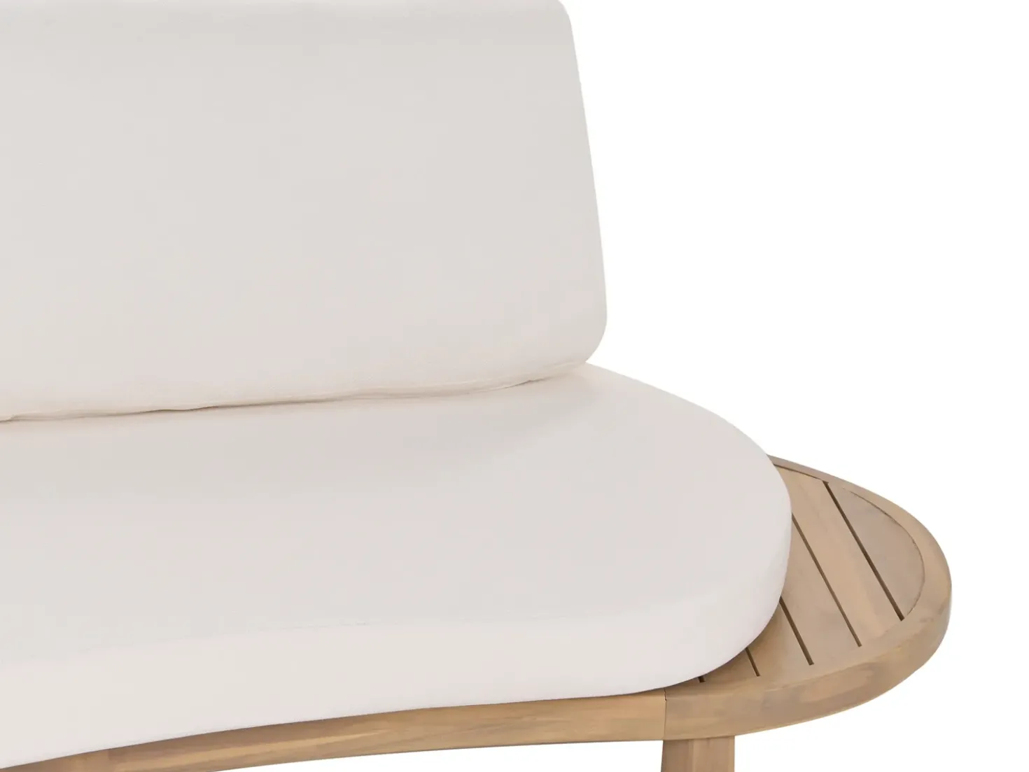 Divano da giardino con tavolo 4 posti NUMANA Legno d'acacia Bianco sporco