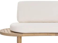 Divano da giardino con tavolo 4 posti NUMANA Legno d'acacia Bianco sporco