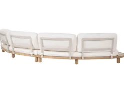 Divano da giardino con tavolo 4 posti NUMANA Legno d'acacia Bianco sporco