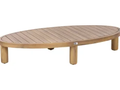Divano da giardino con tavolo 4 posti NUMANA Legno d'acacia Bianco sporco