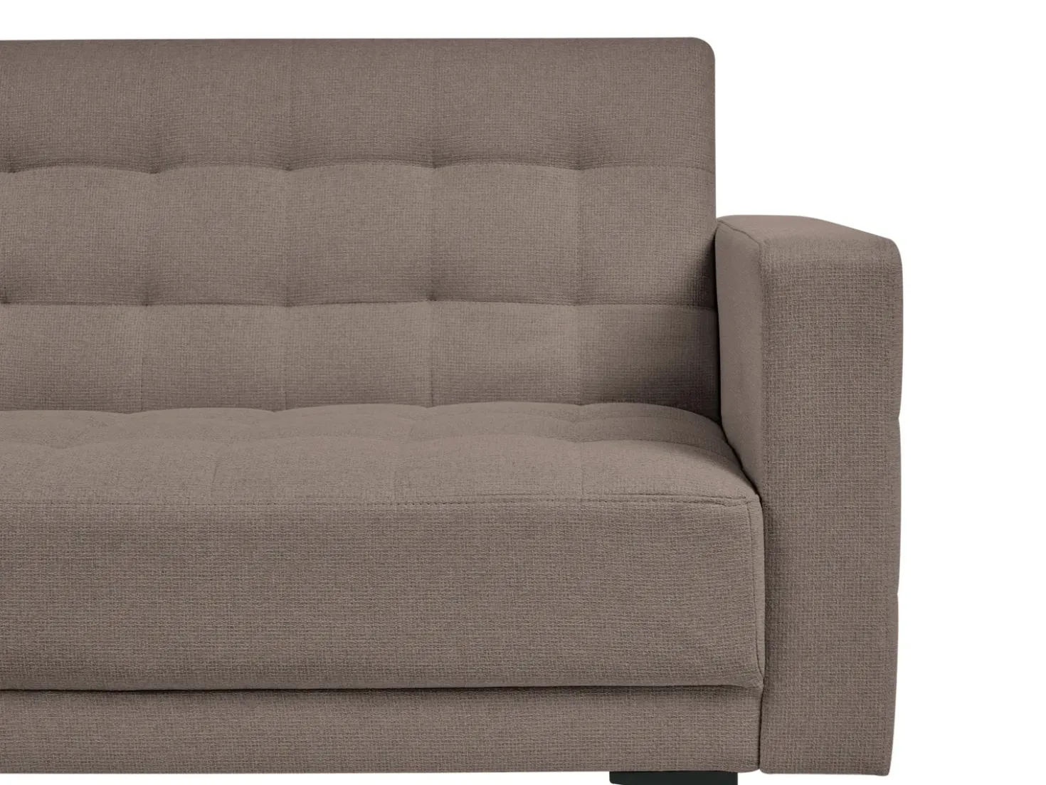 Divano letto 3 posti ABERDEEN Tessuto Tortora