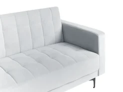 Divano letto 3 posti ABERDEEN Velluto Grigio chiaro