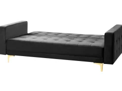 Divano letto 3 posti ABERDEEN Velluto Nero
