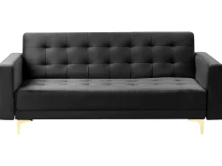 Divano letto 3 posti ABERDEEN Velluto Nero