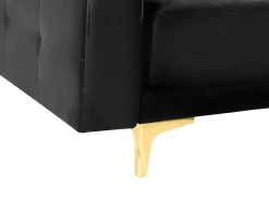 Divano letto 3 posti ABERDEEN Velluto Nero