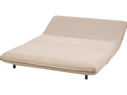 Divano letto 2 posti ABISKO Lino sintetico Beige