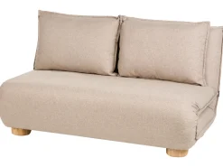 Divano letto 2 posti ABISKO Lino sintetico Beige