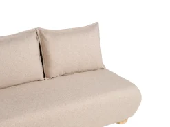 Divano letto 2 posti ABISKO Lino sintetico Beige