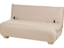 Divano letto 2 posti ABISKO Lino sintetico Beige