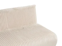 Divano letto 2 posti ABISKO Velluto a coste Bianco sporco