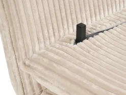 Divano letto 2 posti ABISKO Velluto a coste Bianco sporco