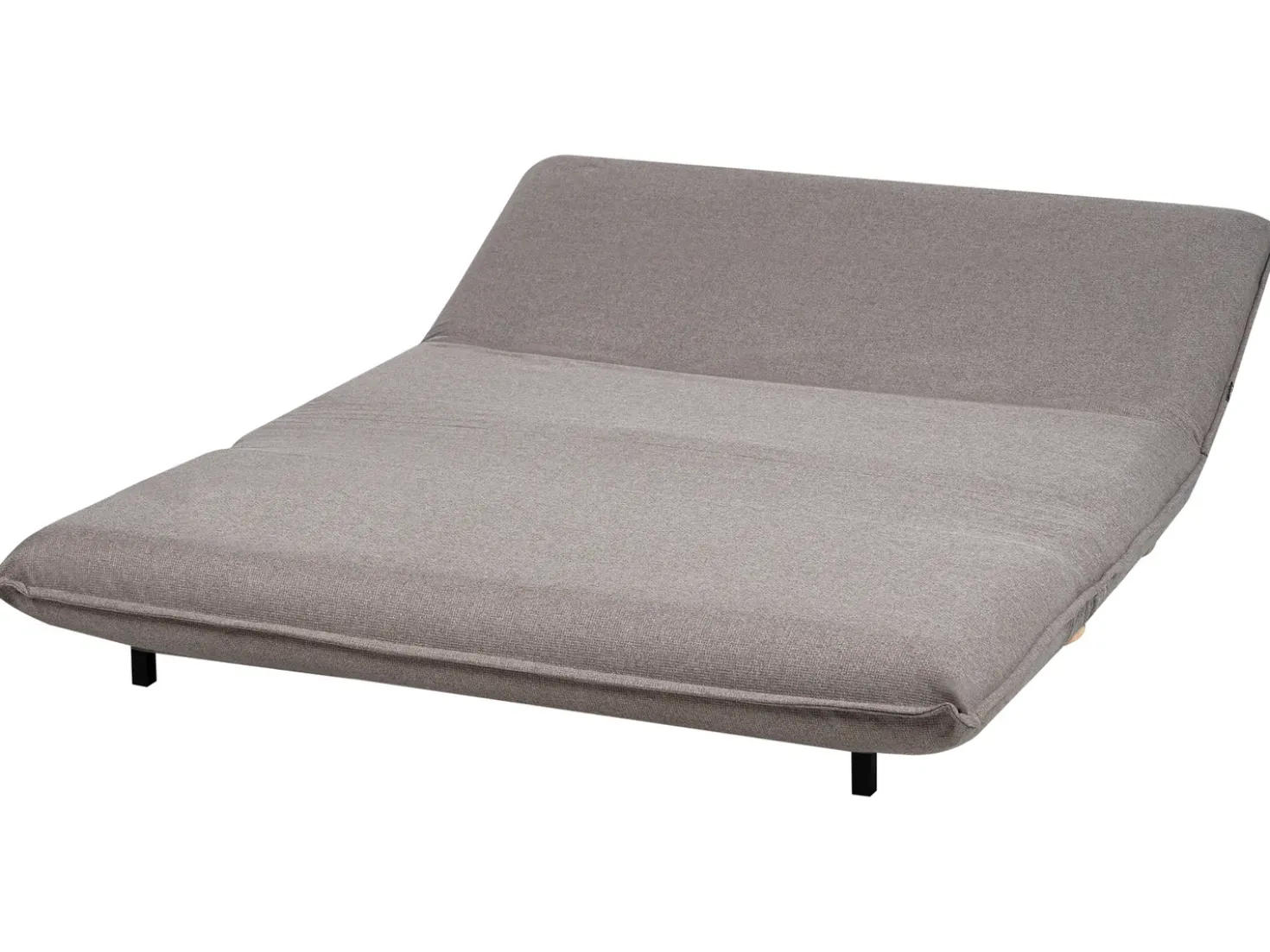 Divano letto 2 posti ABISKO Lino sintetico Grigio scuro