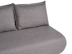 Divano letto 2 posti ABISKO Lino sintetico Grigio scuro