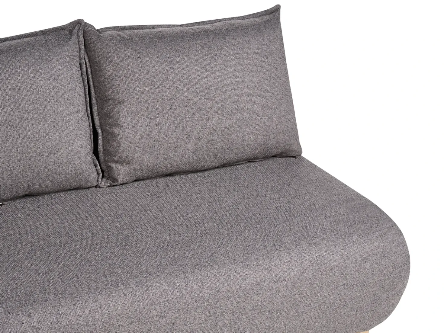 Divano letto 2 posti ABISKO Lino sintetico Grigio scuro