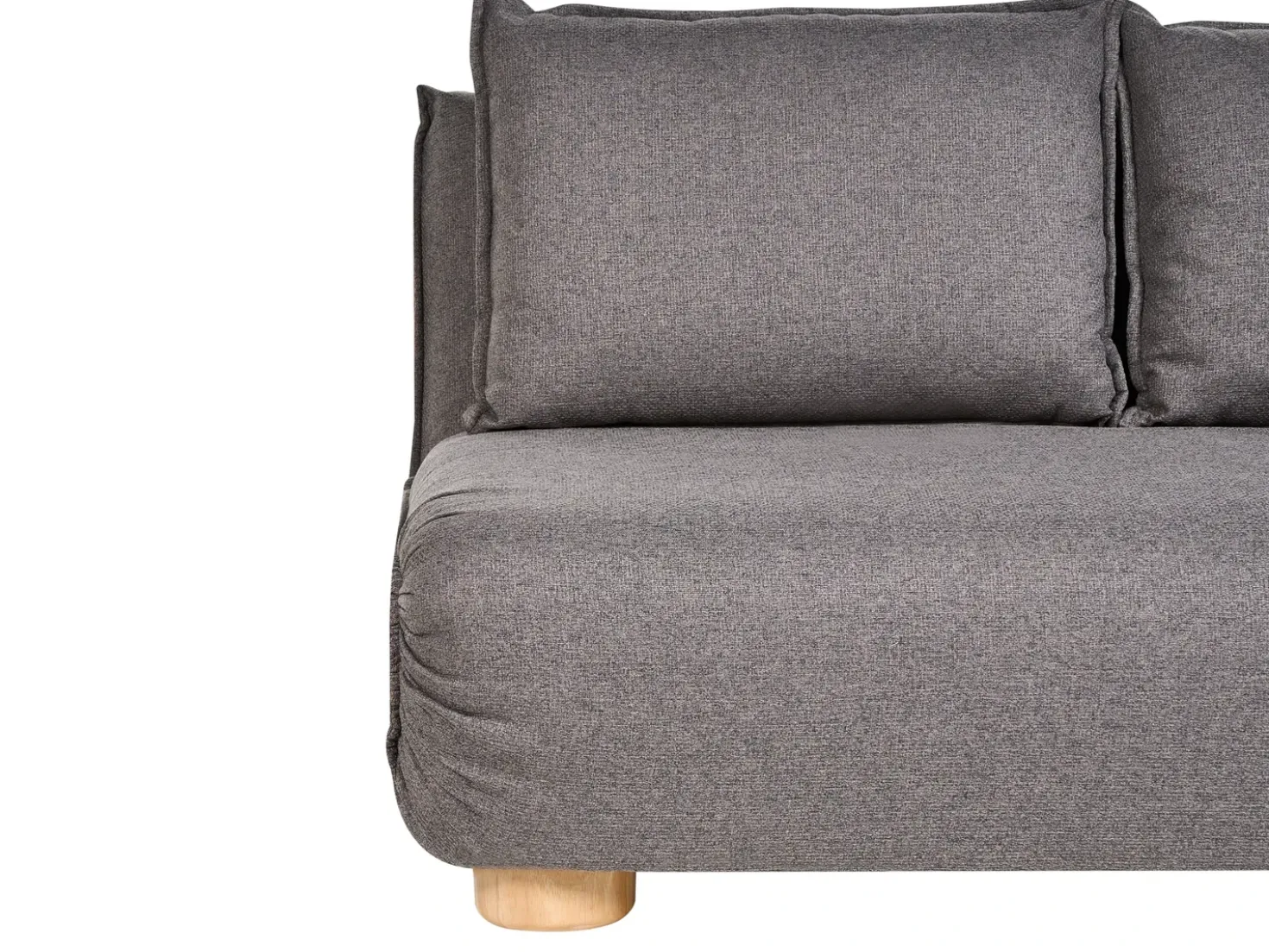 Divano letto 2 posti ABISKO Lino sintetico Grigio scuro