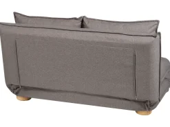Divano letto 2 posti ABISKO Lino sintetico Grigio scuro