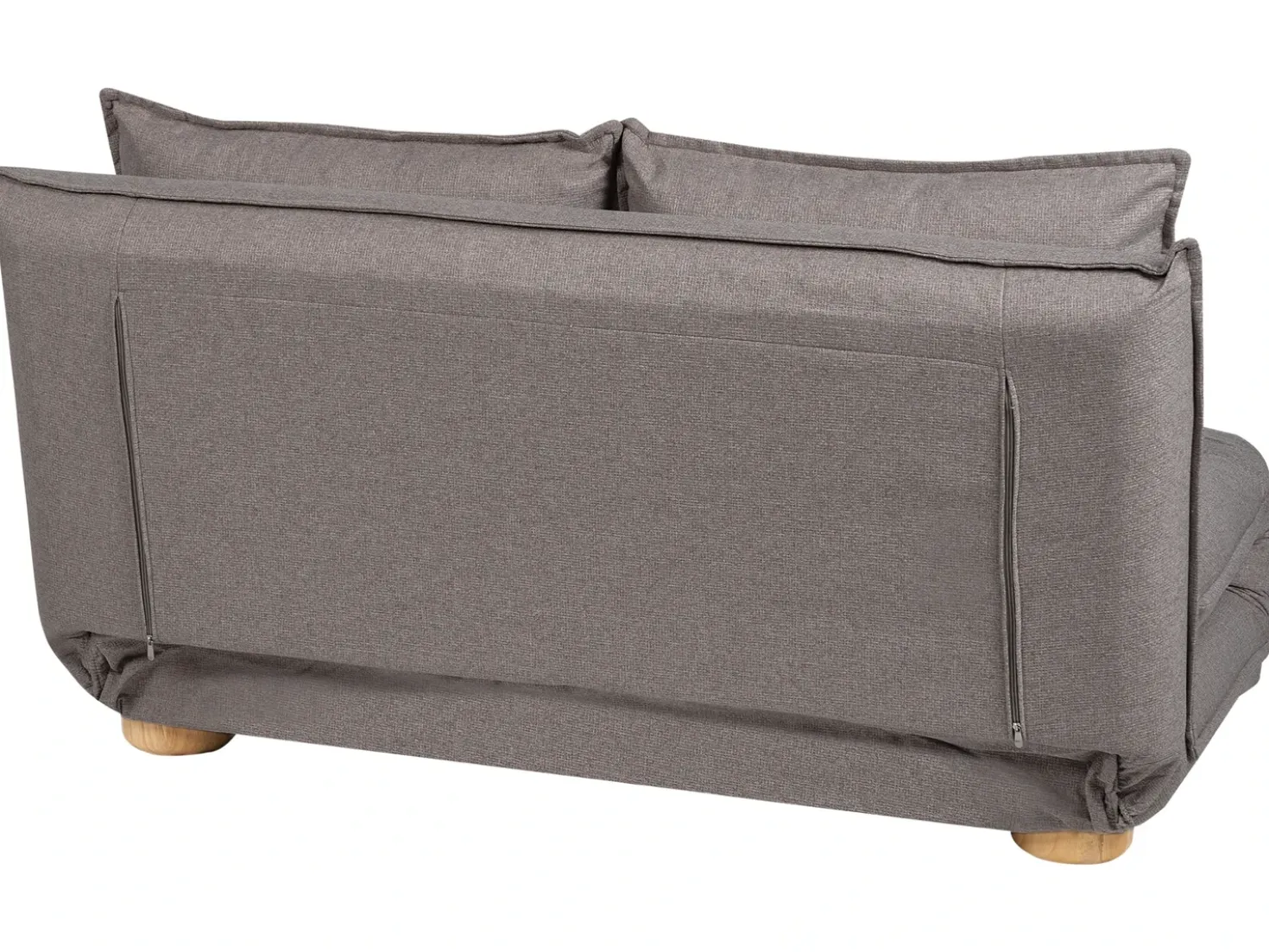 Divano letto 2 posti ABISKO Lino sintetico Grigio scuro