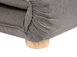 Divano letto 2 posti ABISKO Lino sintetico Grigio scuro