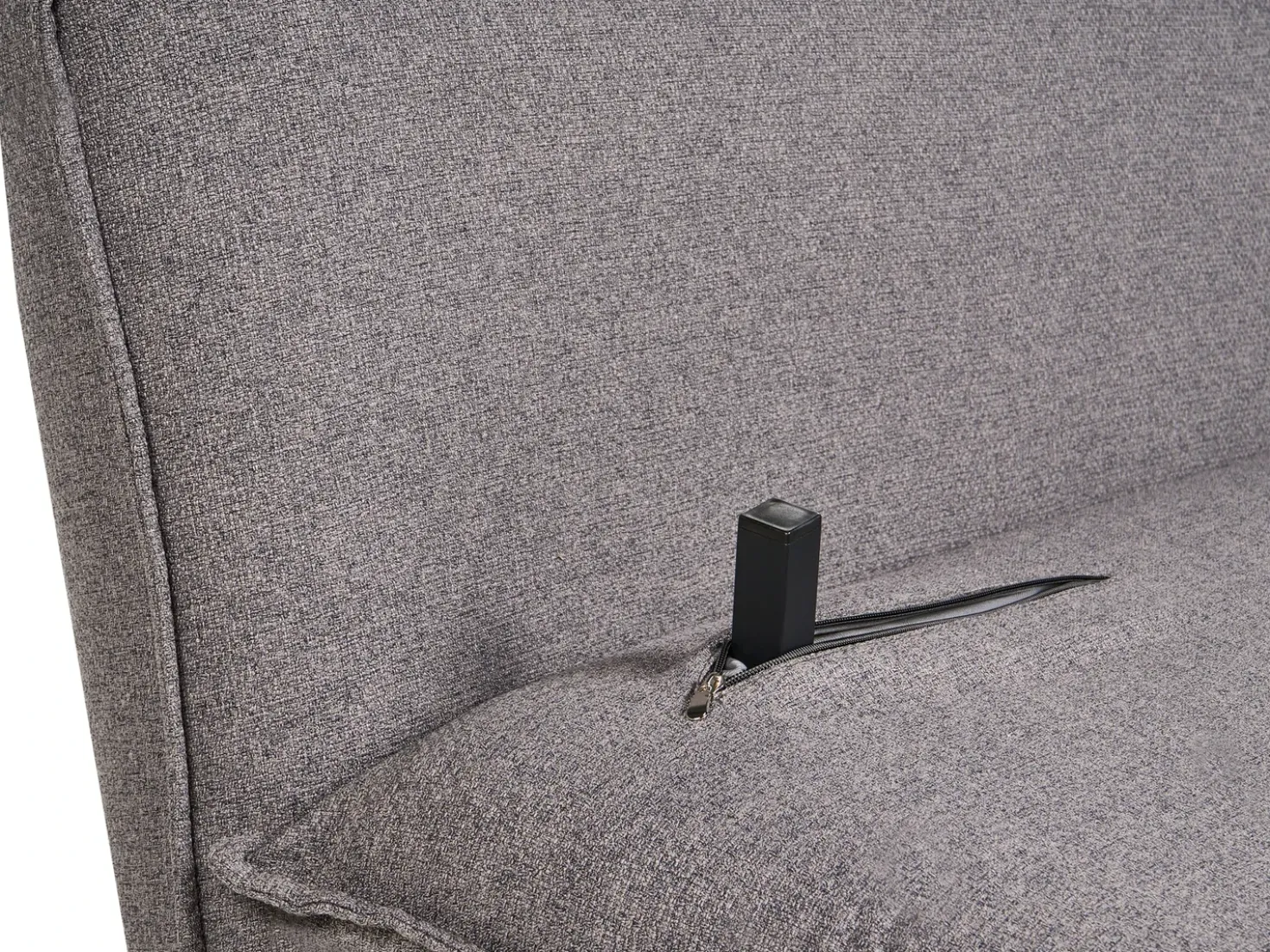 Divano letto 2 posti ABISKO Lino sintetico Grigio scuro