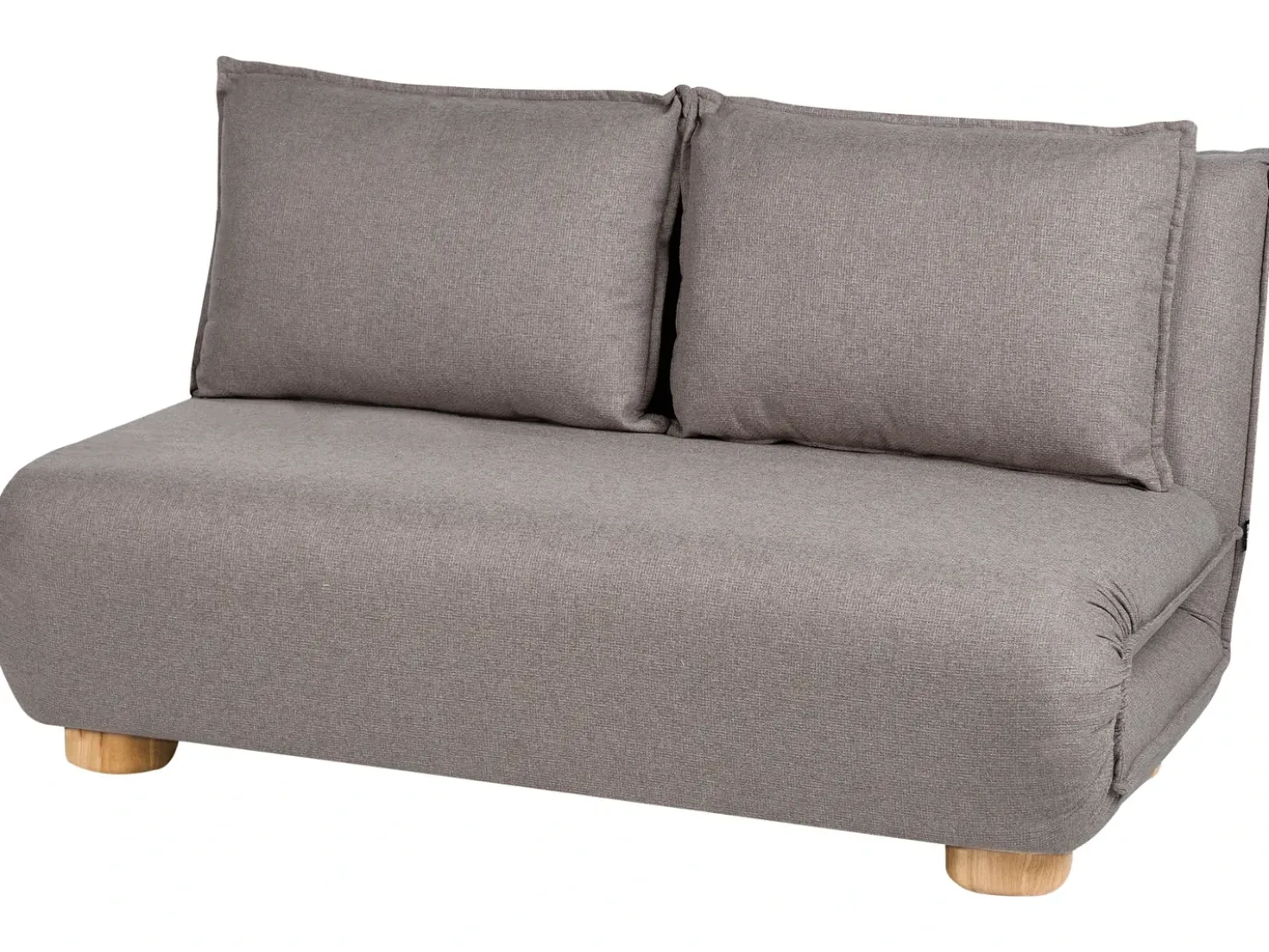 Divano letto 2 posti ABISKO Lino sintetico Grigio scuro