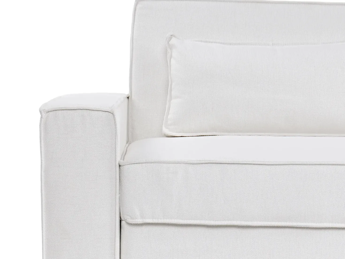 Divano letto 3 posti AROLE Tessuto Bianco