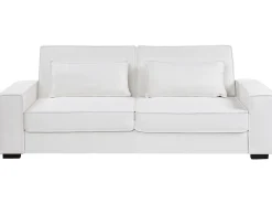 Divano letto 3 posti AROLE Tessuto Bianco