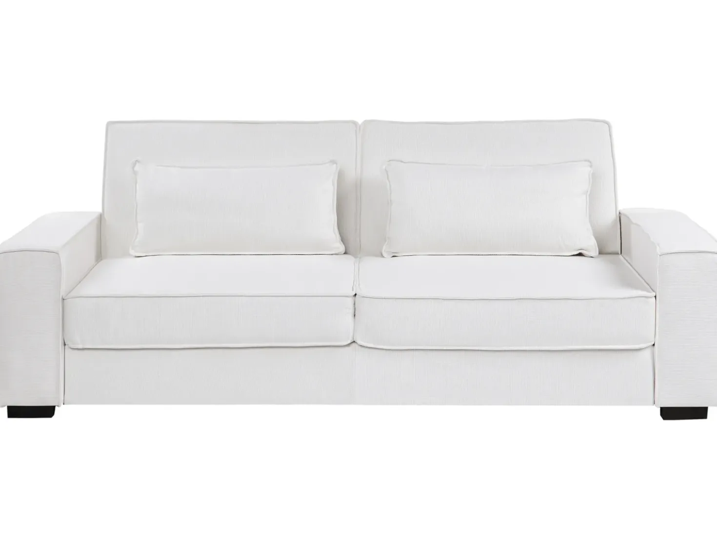 Divano letto 3 posti AROLE Tessuto Bianco