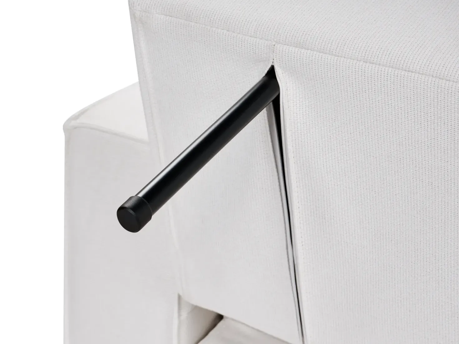 Divano letto 3 posti AROLE Tessuto Bianco