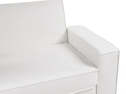 Divano letto 3 posti AROLE Tessuto Bianco