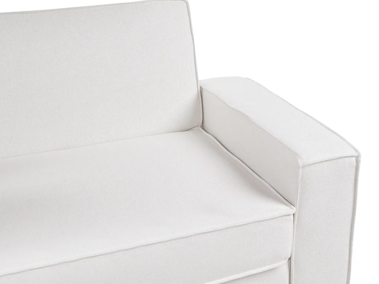 Divano letto 3 posti AROLE Tessuto Bianco