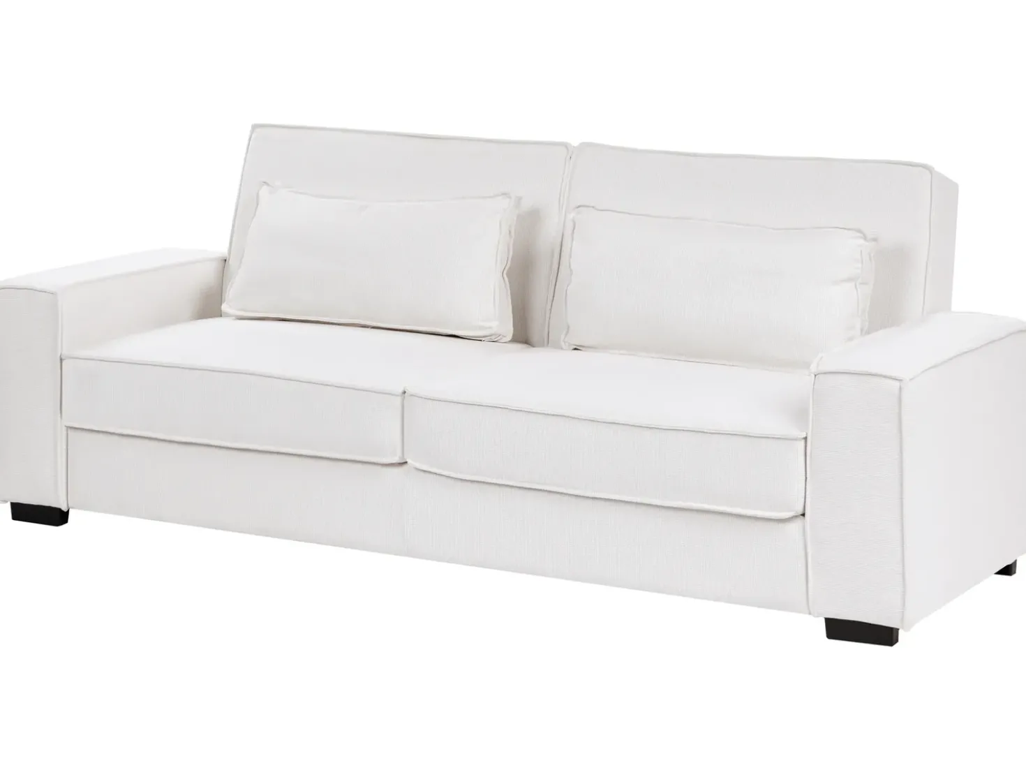 Divano letto 3 posti AROLE Tessuto Bianco